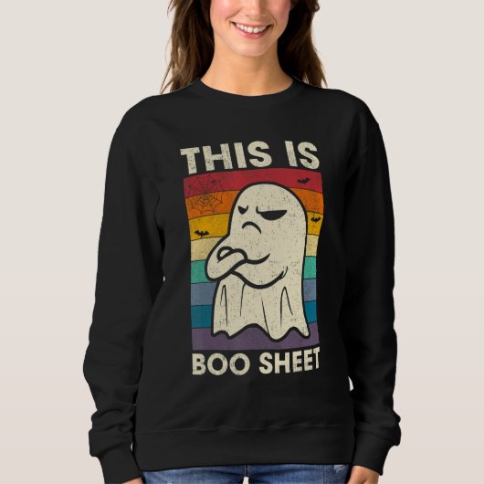 This is Boo Sheet Ghost Retro Halloween Costume Me Sweatshirt (Vorderseite)