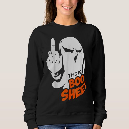 This Is Boo Sheet Ghost Retro Halloween Costume Me Sweatshirt (Vorderseite)