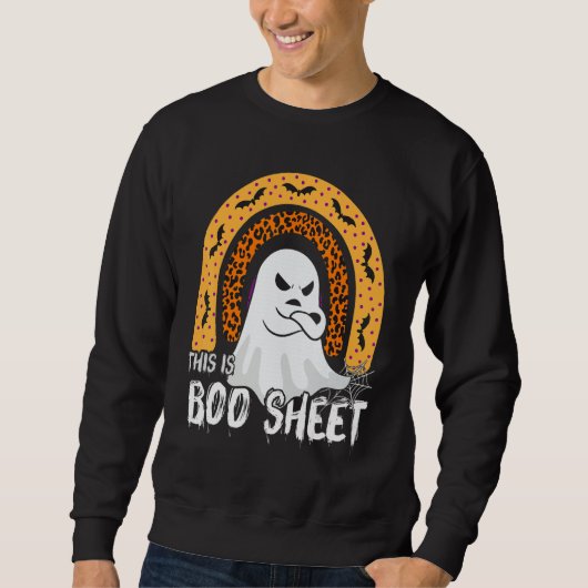 This is boo sheet ghost retro halloween costume me sweatshirt (Vorderseite)