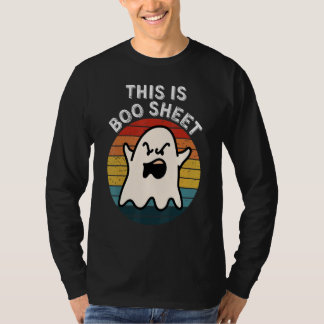 This Is Boo Sheet Ghost Retro Halloween Costume Me T-Shirt
