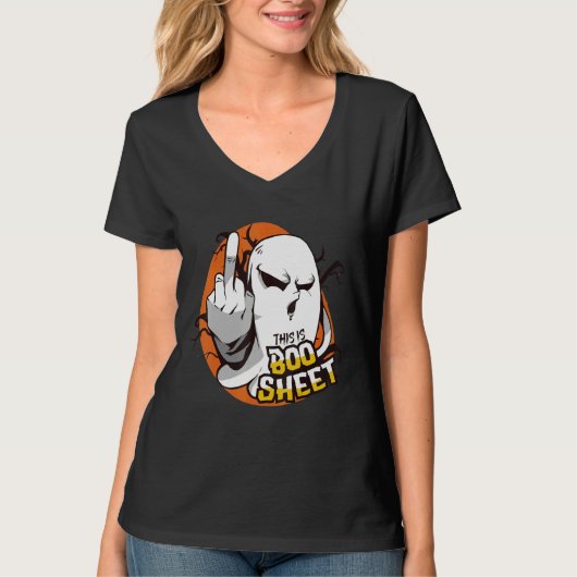 This Is Boo Sheet Ghost Retro Halloween Costume T-Shirt (Vorderseite)