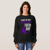 This Is Epilepsy Fighting Boxing Gloves Purple Ri Sweatshirt (Vorne ganz)