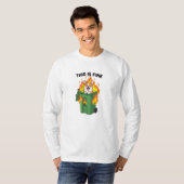 This Is Fine - Corgi-Müllcontainer-Feuer T-Shirt (Vorne ganz)