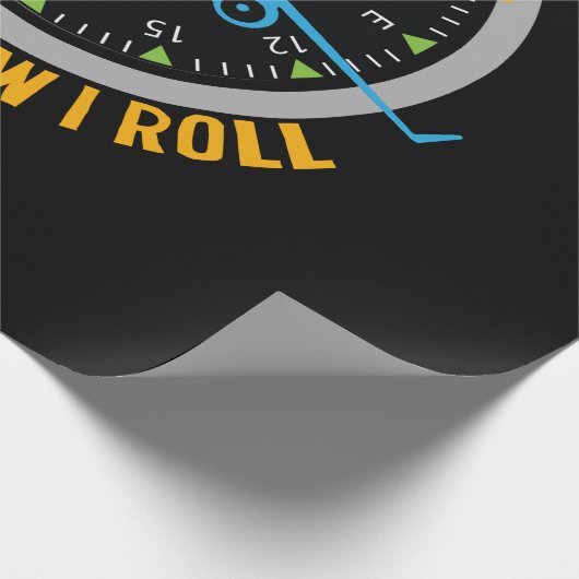 This Is How I Roll Airplane Pilot Shirt Aviation Geschenkpapier (Ecke)