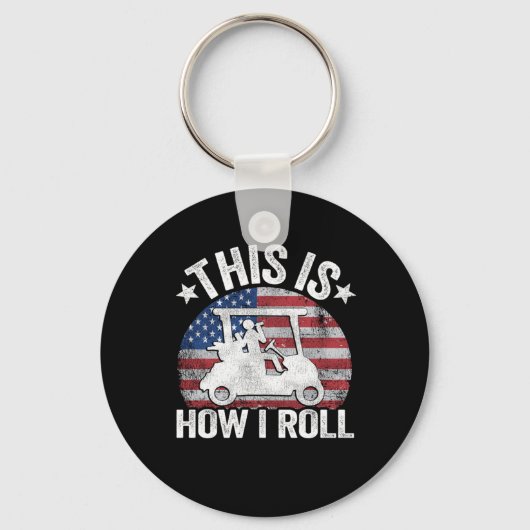 This Is How I Roll Funny Golfing Schlüsselanhänger (Vorderseite)