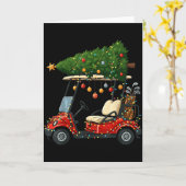 This Is How I Roll Golf Cart Christmas Funny Sport Karte (Gelbe Blume)
