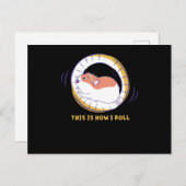 This Is How I Roll Hamster Wheel Hamster Cage Postkarte (Vorne/Hinten)