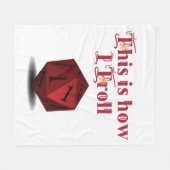 This is how I Troll - Critical Hit RPG Dice Fleecedecke (Vorderseite (Horizontal))