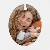 This is Joy Terracotta Photo Holiday Ornament Aus Metall (Rückseite)