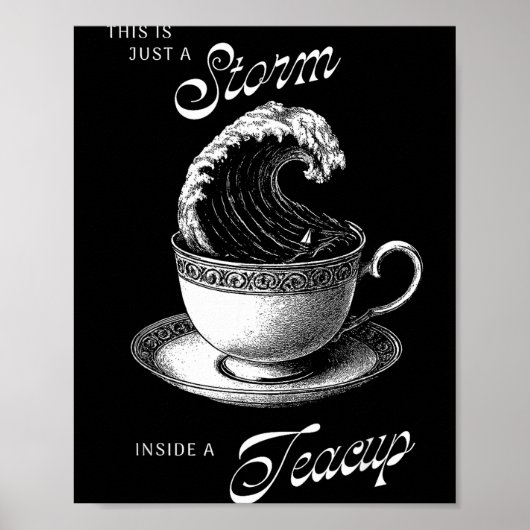 This Is Just A Inside A Teacup Funny Tea Lover Vin Poster (Vorne)