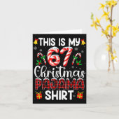 This Is My 67 Christmas Pajama Shirt Funny 67 Meme Karte (Gelbe Blume)
