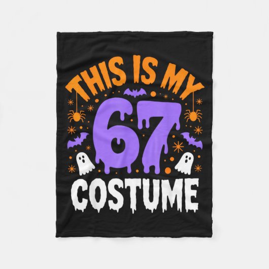 This Is My 67 Costume Funny Halloween Retro Style Fleecedecke (Vorderseite)