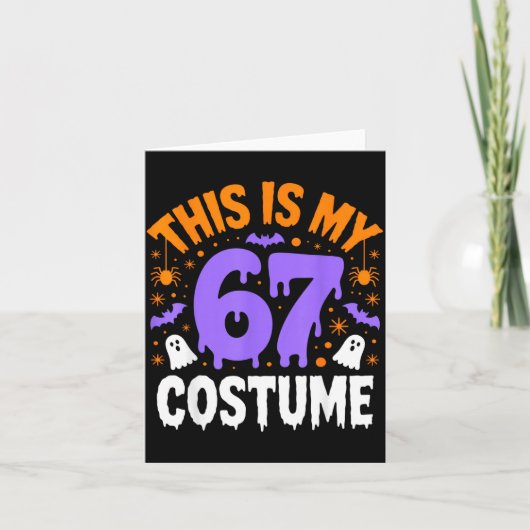 This Is My 67 Costume Funny Halloween Retro Style  Karte (Vorderseite)