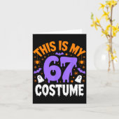 This Is My 67 Costume Funny Halloween Retro Style Karte (Gelbe Blume)