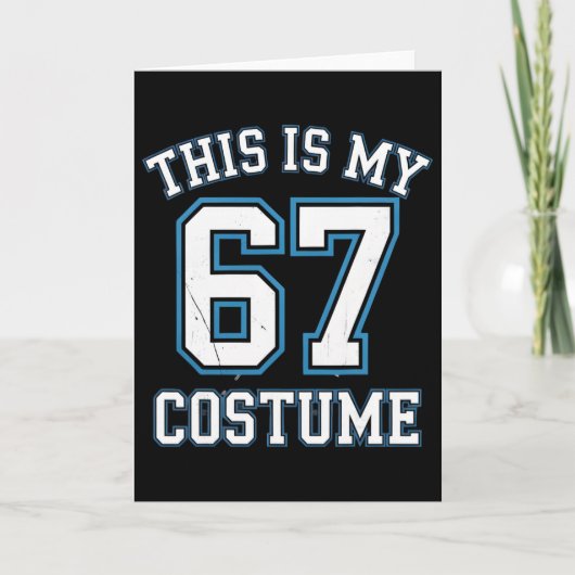 This Is My 67 Costume Lazy Brainrot Meme Boys Kids Karte (Vorderseite)