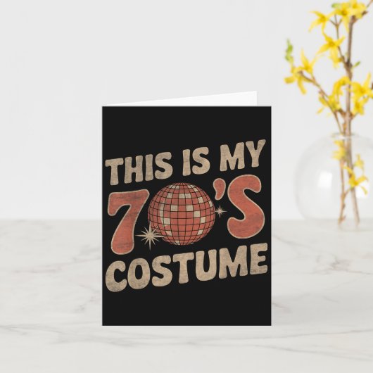 This Is My 70s Costume 1970s Fashion Retro Hallowe Karte (Gelbe Blume)