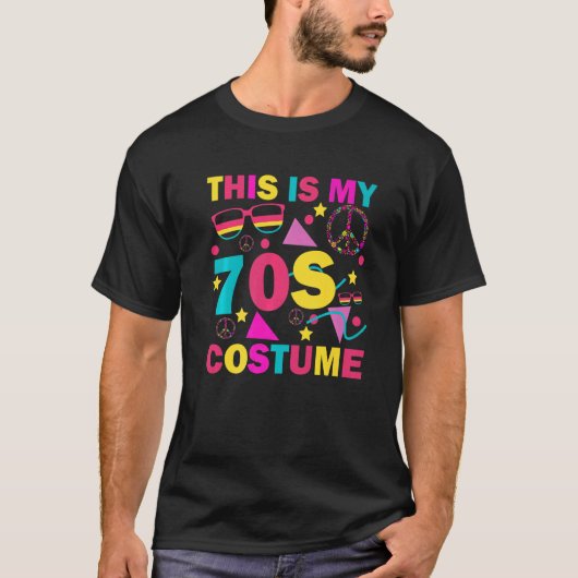 This is My 70s Costume  Groovy Peace Halloween T-Shirt (Vorderseite)