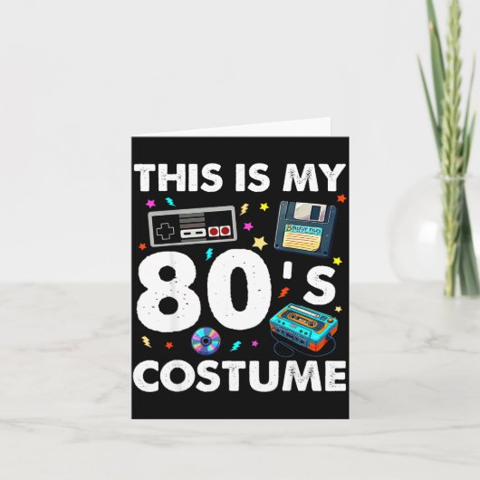 This Is My 80s Costume 80's 90's Party Men Women K Karte (Vorderseite)