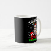 This Is My American Bulldog Ugly Christmas Pajama  Kaffeetasse (VorderseiteRechts)