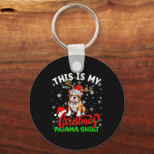 This Is My American Bulldog Ugly Christmas Pajama  Schlüsselanhänger (Vorderseite)