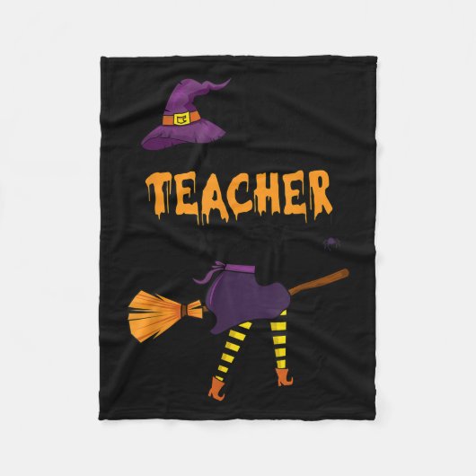 This Is My Awesome Teacher Costume Halloween Funny Fleecedecke (Vorderseite)