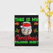 This Is My Baseball Christmas Pajamas Funny Baseba Karte (Gelbe Blume)