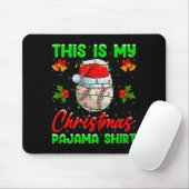 This Is My Baseball Christmas Pajamas Funny Baseba Mousepad (Mit Mouse)