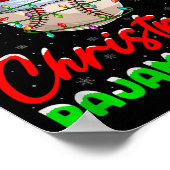 This Is My Baseball Christmas Pajamas Funny Baseba Poster (Ecke)