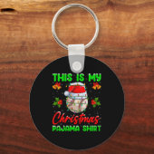 This Is My Baseball Christmas Pajamas Funny Baseba Schlüsselanhänger (Vorderseite)