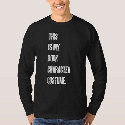This Is My Book Character Costume Reading Reader B T-Shirt (Vorderseite)