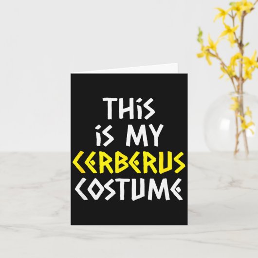 This Is My Cerberus Costume Halloween Greek Mythol Karte (Gelbe Blume)