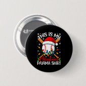 This Is My Christmas Baseball Pajama Shirt Xmas Me Button (Vorne & Hinten)
