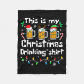 This Is My Christmas Beer Drinking Funny Party Xma Fleecedecke (Vorderseite)
