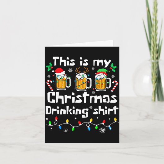 This Is My Christmas Beer Drinking Funny Party Xma Karte (Vorderseite)