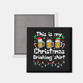 This Is My Christmas Beer Drinking Funny Party Xma Magnet (Vorderseite/Rückseite)