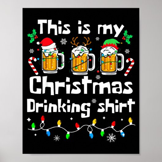 This Is My Christmas Beer Drinking Funny Party Xma Poster (Vorne)