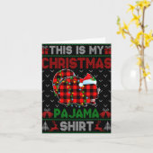 This Is My Christmas Chinchilla Pajama Xmas Light Karte (Gelbe Blume)