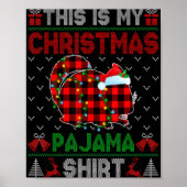 This Is My Christmas Chinchilla Pajama Xmas Light Poster (Vorne)