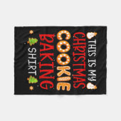 This Is My Christmas Cookie Baking Shirt Xmas Holi Fleecedecke (Vorderseite (Horizontal))