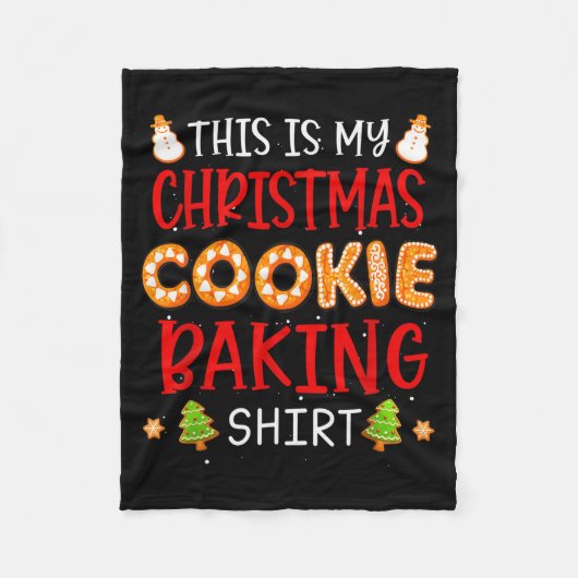 This Is My Christmas Cookie Baking Shirt Xmas Holi Fleecedecke (Vorderseite)