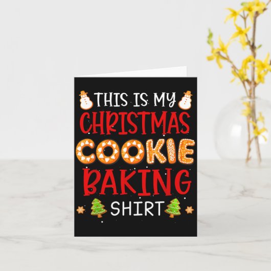This Is My Christmas Cookie Baking Shirt Xmas Holi Karte (Gelbe Blume)