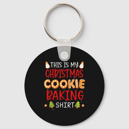 This Is My Christmas Cookie Baking Shirt Xmas Holi Schlüsselanhänger (Vorderseite)