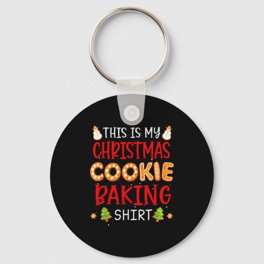 This Is My Christmas Cookie Baking Shirt Xmas Holi Schlüsselanhänger (Vorderseite)