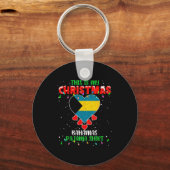 This Is My Christmas Lights Love Bahamas Flag Paja Schlüsselanhänger (Vorderseite)