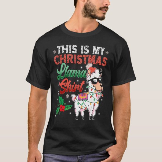 This Is My Christmas Llama   Llama Christmas T-Shirt (Vorderseite)