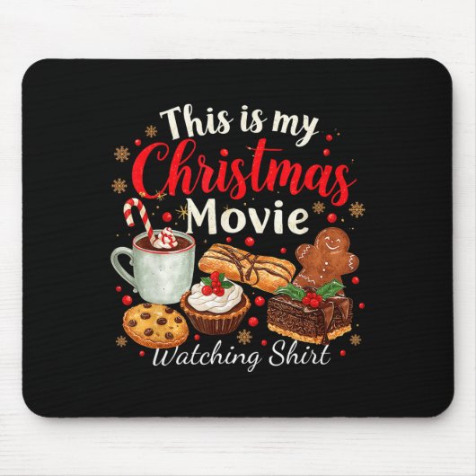 This Is My Christmas Movie Watching Design Mousepad (Vorne)