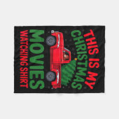 This Is My Christmas Movie Watching Shirt Bigfoot  Fleecedecke (Vorderseite (Horizontal))