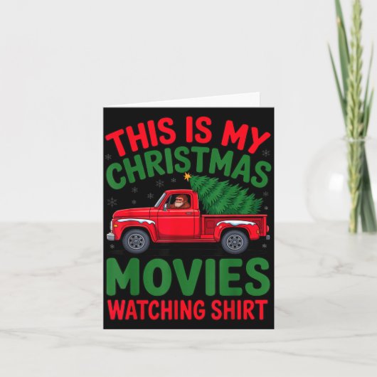 This Is My Christmas Movie Watching Shirt Bigfoot Karte (Vorderseite)