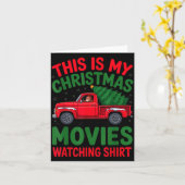 This Is My Christmas Movie Watching Shirt Bigfoot  Karte (Gelbe Blume)