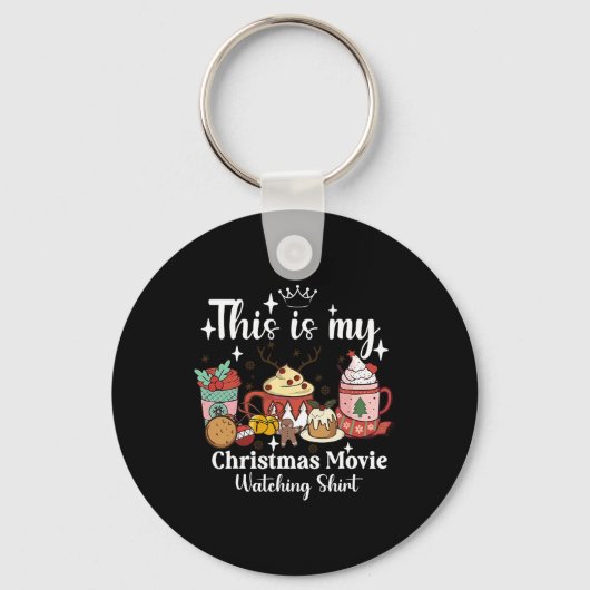 This Is My Christmas Movie Watching Shirt Family M Schlüsselanhänger (Vorderseite)